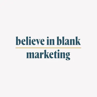 Believe in Blank Marketing profile