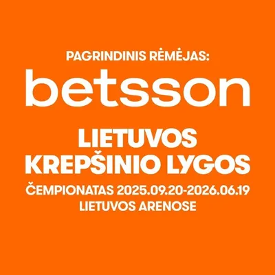 LKL, kurią remia Betsson profile