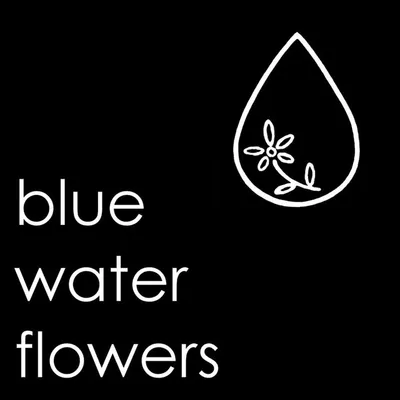 blue water flowers profile