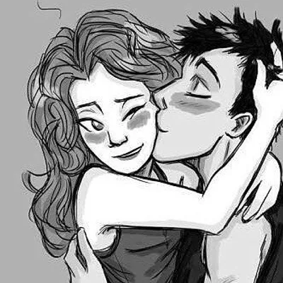 Couples sketching profile