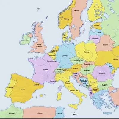 Map of Europe profile